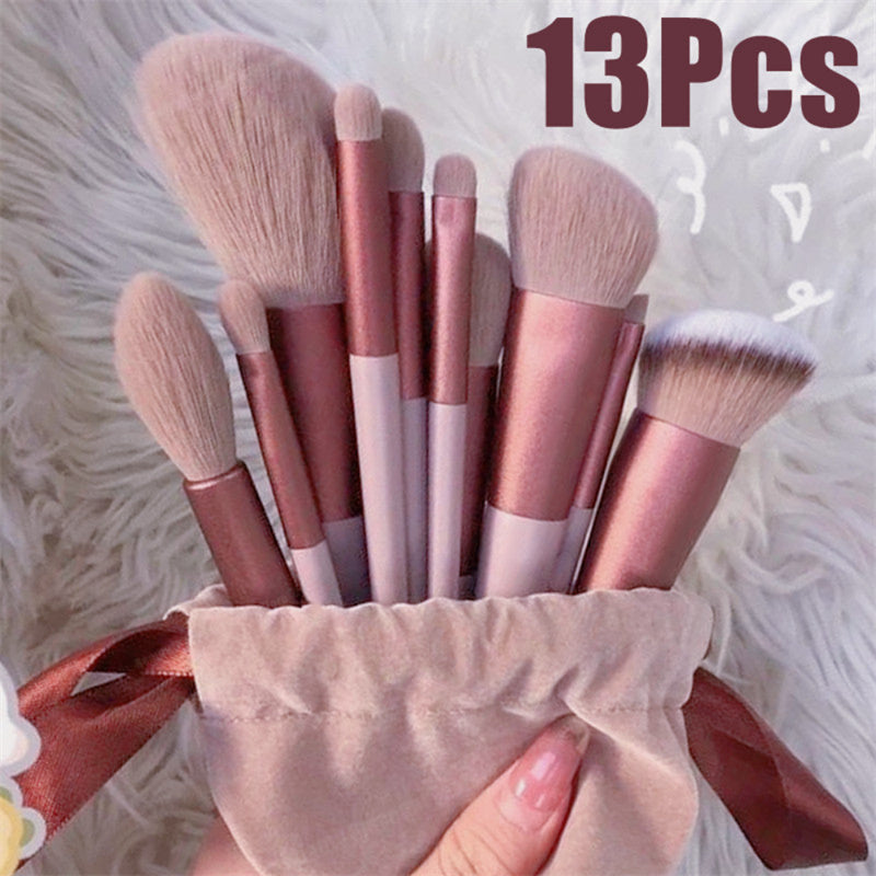 13-Piece Makeup Brush Set – Soft Synthetic Brushes for Foundation, Blush & Eye