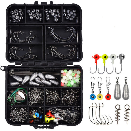 246-Piece Fishing Accessories Set - Complete Tackle Box Kit front view