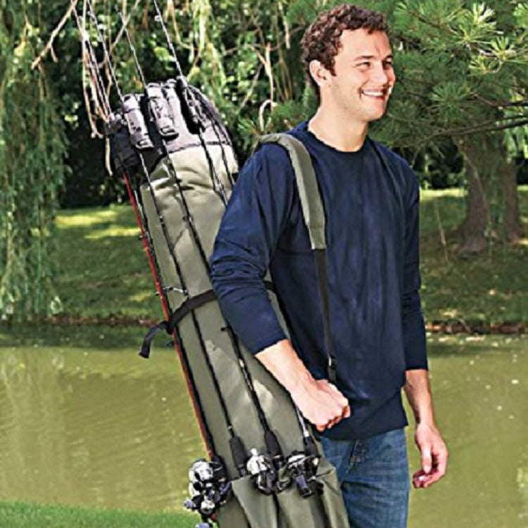 Multi-functional fishing rod package front view