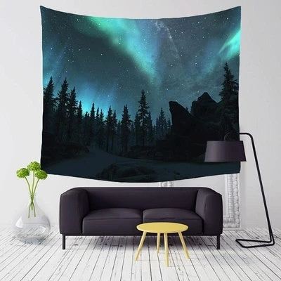 European Geometric Tapestry Wall Hanging – 100% Polyester Woven Home Decor