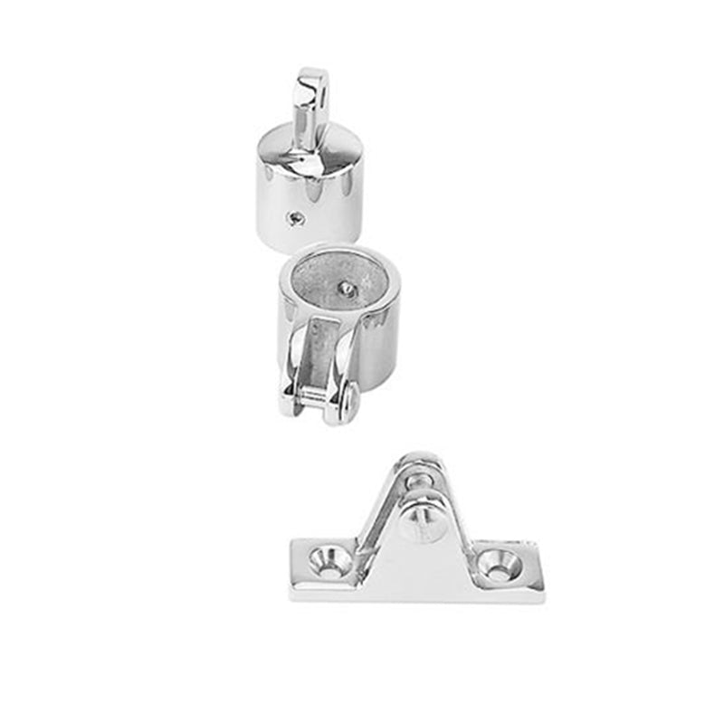 12 PCS Universal 3-Bow Bimini Top Stainless Steel 316 Marine Hardware Set Deck close-up