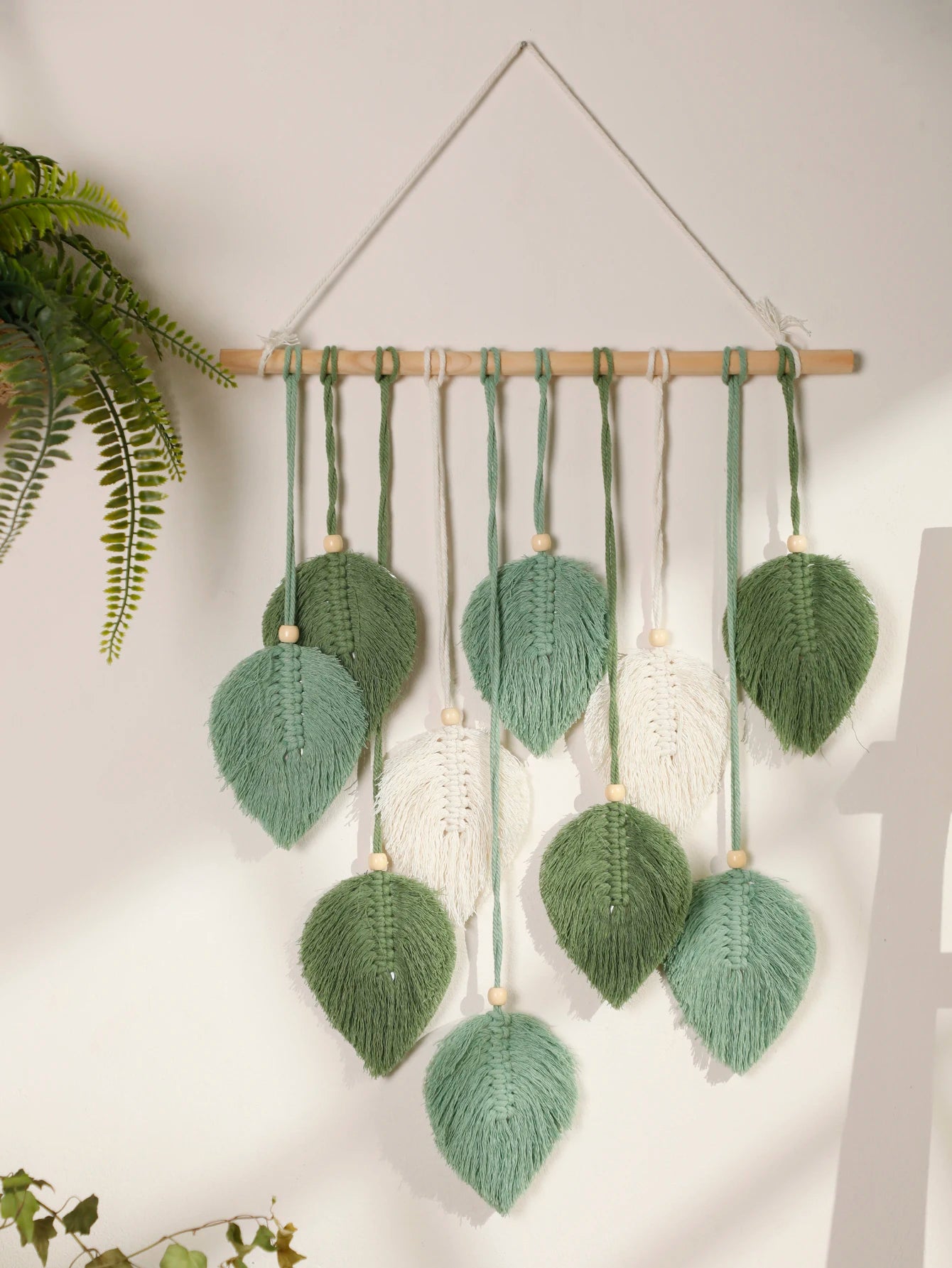 Handmade Leaf Macrame Wall Tapestry - Boho Wall Hanging product image