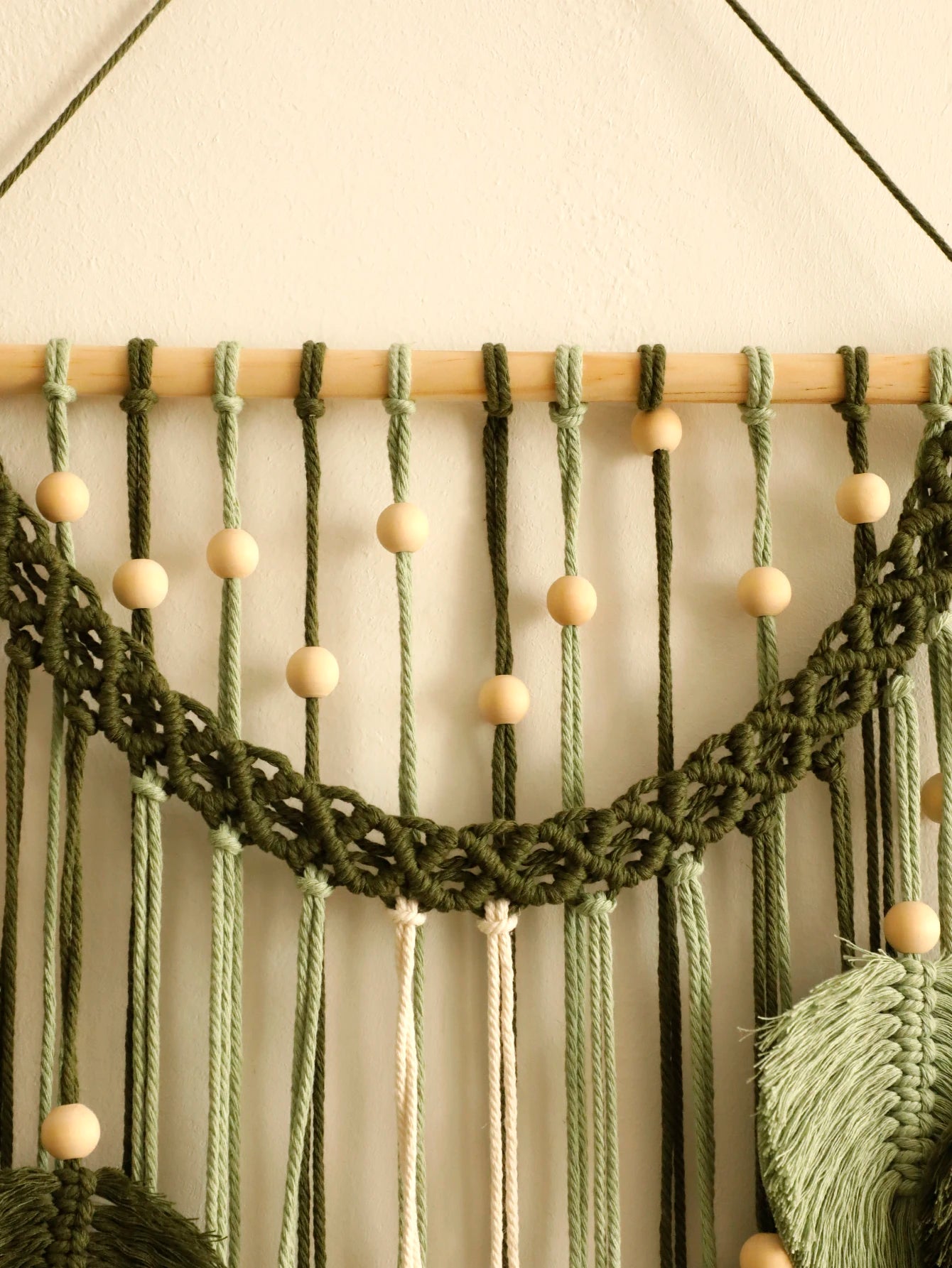 Handmade Leaf Macrame Wall Tapestry - Boho Wall Hanging product image